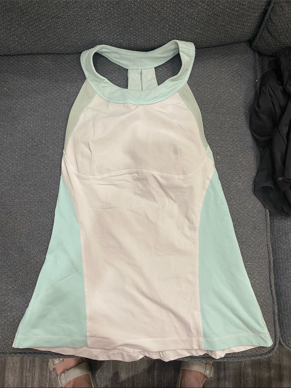 lululemon athletica Mint and Cream Racerback Tank